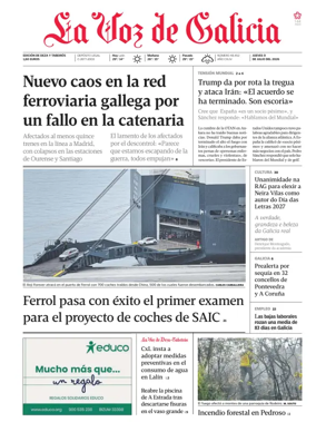 Cover of La Voz de Galicia (Deza)