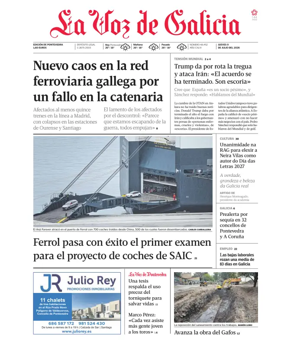 Cover of La Voz de Galicia (Pontevedra)