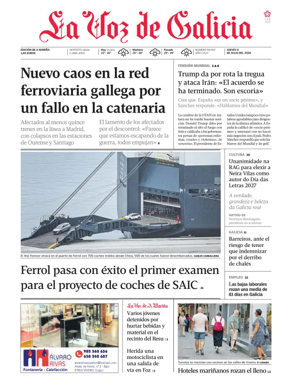 Cover of La Voz de Galicia (Viveiro)