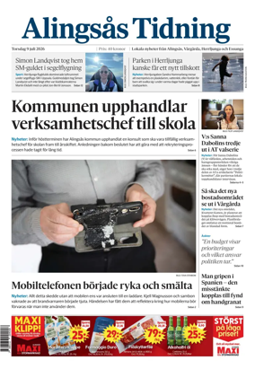 Cover of Alingsas Tidning