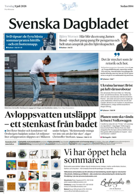 Cover of Svenska Dagbladet