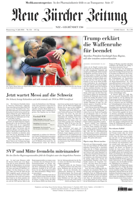 Cover of Neue Zurcher Zeitung