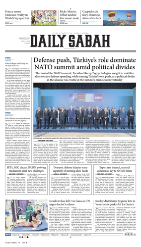 Cover of Daily Sabah (Turkey)