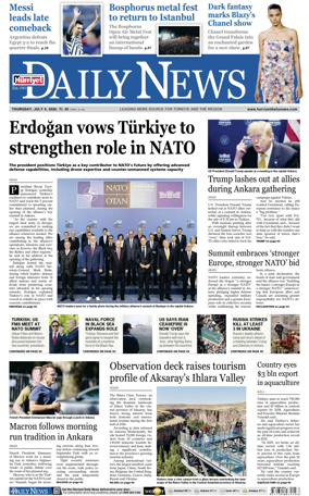 Cover of Hurriyet Daily News & Economic Review