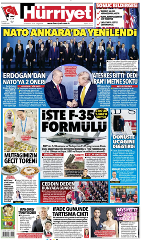 Cover of Hurriyet