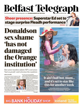 Cover of Belfast Telegraph