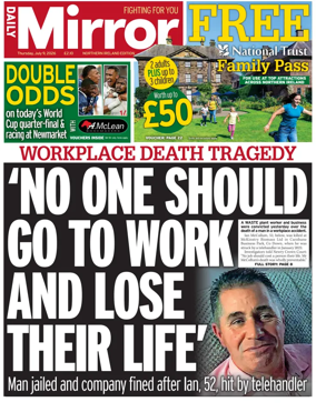 Cover of Daily Mirror (Northern Ireland)