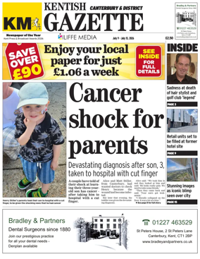 Cover of Kentish Gazette Canterbury & District