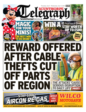 Cover of Scunthorpe Telegraph