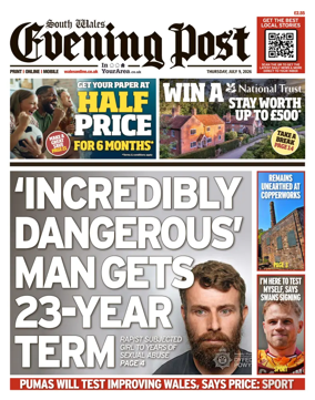 Cover of South Wales Evening Post