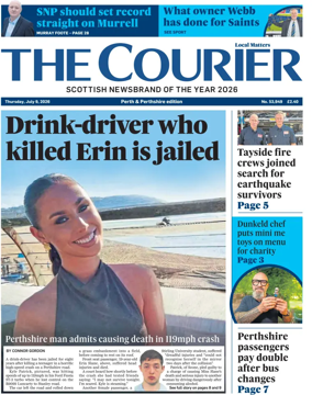 Cover of The Courier & Advertiser (Perth and Perthshire Edition)