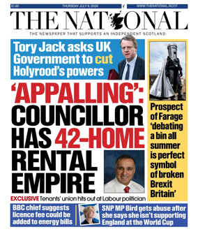 Cover of The National (Scotland)