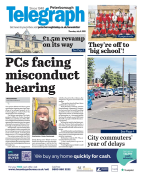 Cover of The Peterborough Evening Telegraph