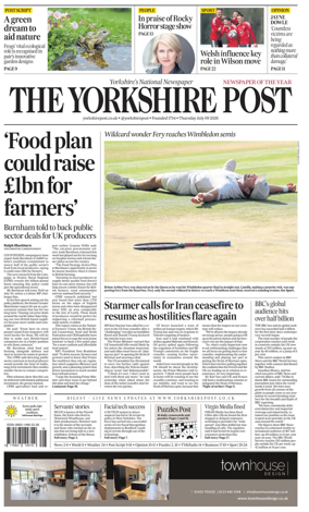 Cover of Yorkshire Post