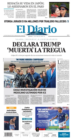 Cover of El Diario de El Paso