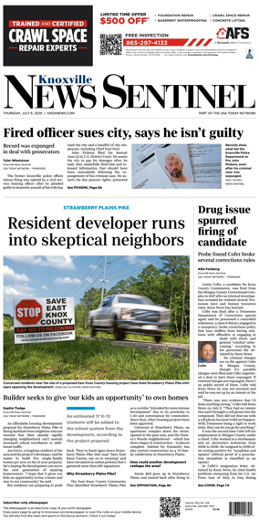 Cover of Knoxville News Sentinel