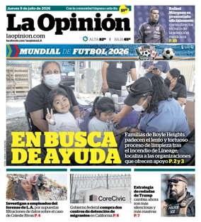 Cover of La Opinion