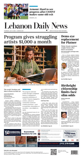 Cover of Lebanon Daily News