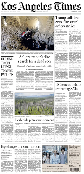 Cover of Los Angeles Times