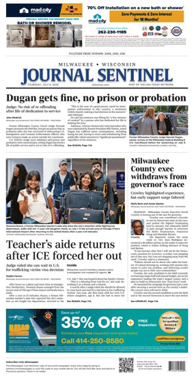 Cover of Milwaukee Journal Sentinel