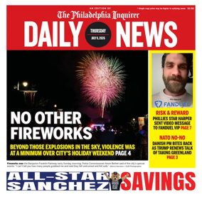 Cover of Philadelphia Daily News