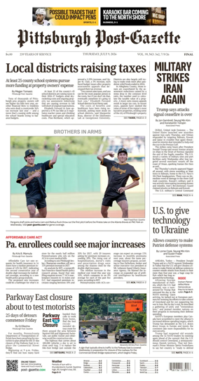 Cover of Pittsburgh Post-Gazette