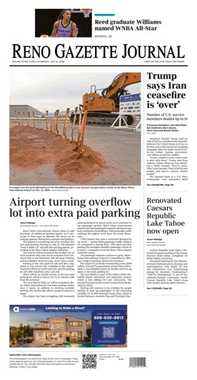 Cover of Reno Gazette Journal