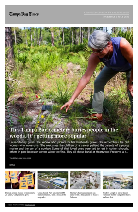 Cover of Tampa Bay Times TFP