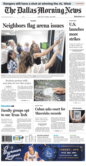 Cover of The Dallas Morning News