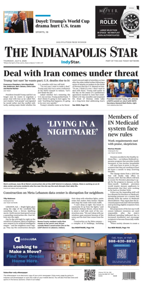 Cover of The Indianapolis Star