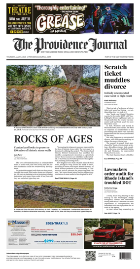Cover of The Providence Journal