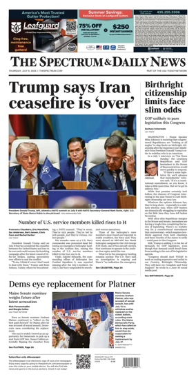 Cover of The Spectrum & Daily News