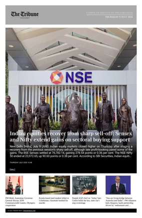 Cover of Tribune India - Compiled Edition