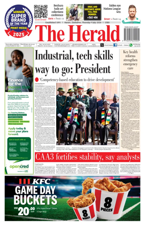 Cover of The Herald (Zimbabwe)