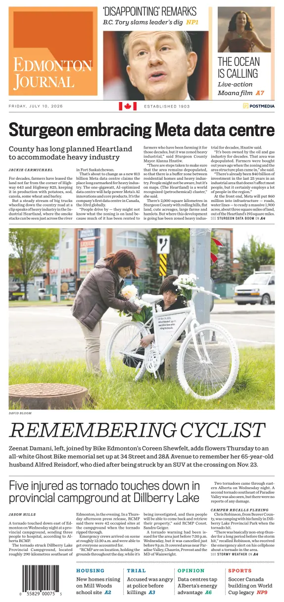 Cover of Edmonton Journal