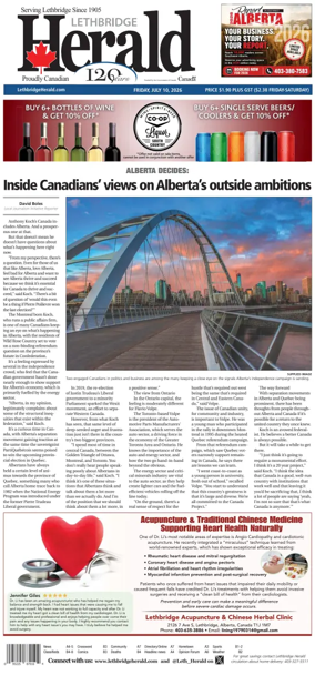 Cover of Lethbridge Herald