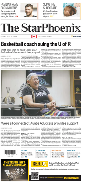 Cover of Saskatoon StarPhoenix