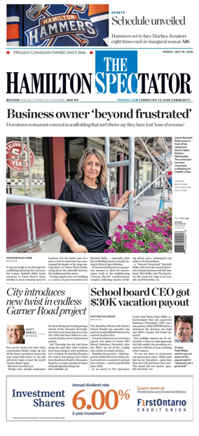 Cover of The Hamilton Spectator