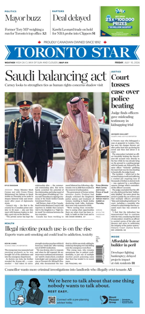 Cover of Toronto Star