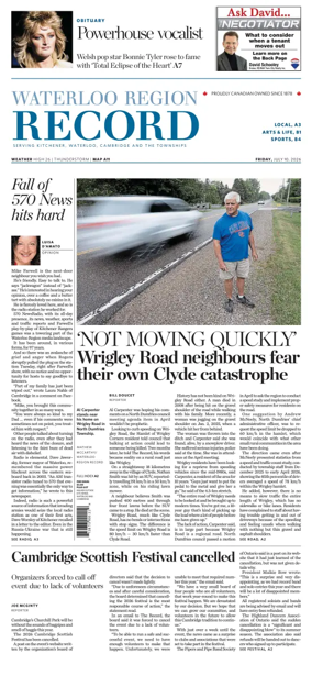 Cover of Waterloo Region Record