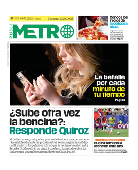 Cover of Publimetro Chile