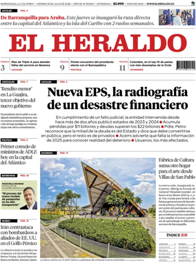 Cover of El Heraldo (Colombia)
