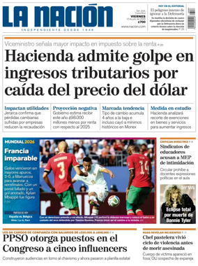 Cover of La Nacion (Costa Rica)