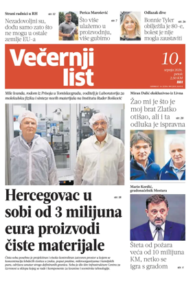 Cover of Vecernji list BiH