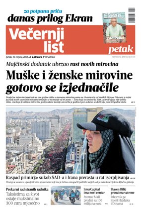 Cover of Vecernji list - Hrvatska