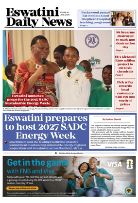 Cover of Eswatini Daily News