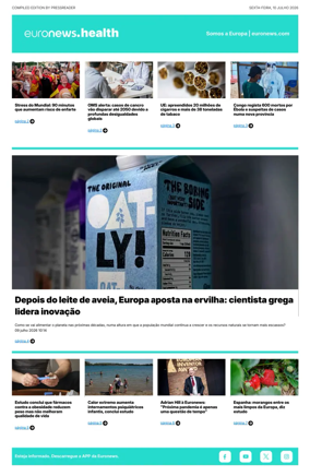 Cover of Euronews Health (Portuguese)