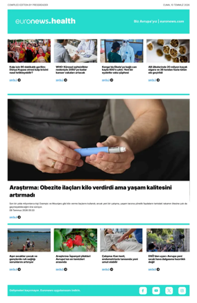 Cover of Euronews Health (Turkish) Compiled Edition