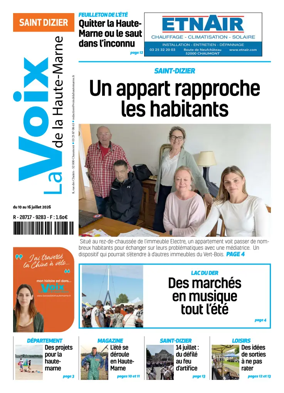 Cover of La Voix de la Haute-Marne edition Saint-Dizier