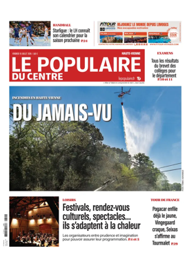 Cover of Le Populaire du Centre (Haute-Vienne)